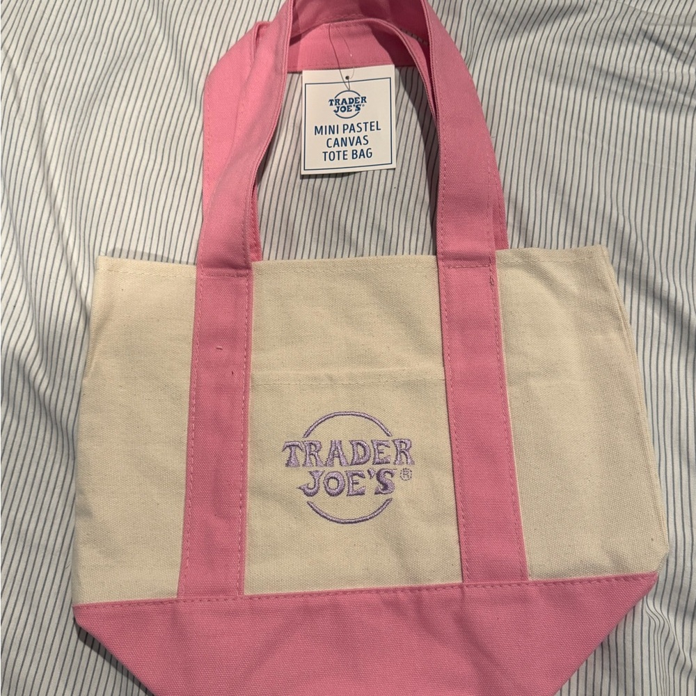 Trader Joe’s Pink Canvas Tote Bag